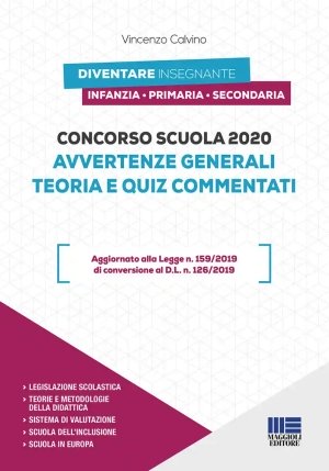 Concorso Scuola 2020 Avvertenze Gen. fronte