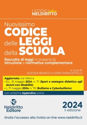 Codice Leggi Della Scuola 2024 Plus fronte