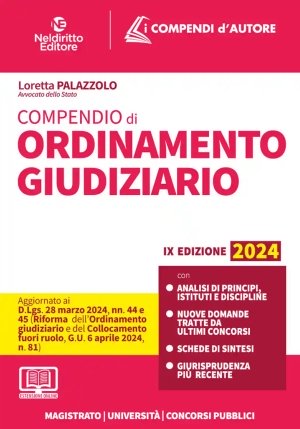 Compendio Ordinamento Giudiziario 2024 fronte