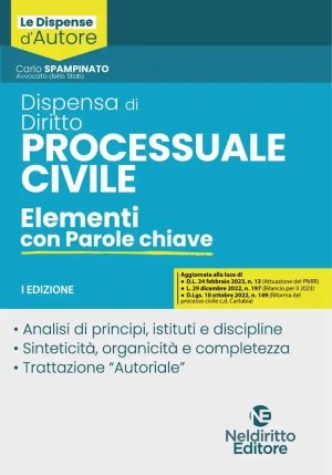 Dispensa Diritto Processuale Civile fronte