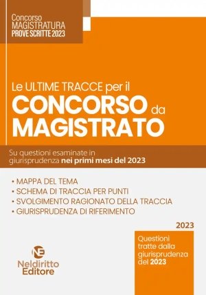 Ultime Tracce Concorso Magistrato 2023 fronte