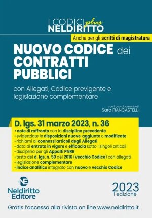 Nuovo Codice Contratti Pubblici Plus fronte