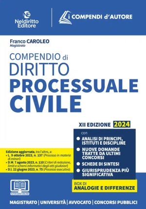 Compendio Dir.processuale Civile 2024 fronte