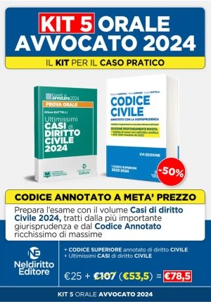 Kit Speciale Orale Avvocato 2024 2vol. fronte