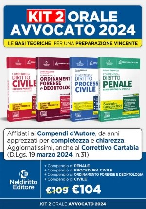 Kit 2 Orale Avvocato 2024 Comp.4 Volumi fronte