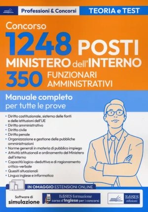 1248 Funzionari Amministrativi - Ministero Dell'interno - Manuale + Quiz fronte