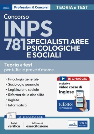 781 Inps - Specialisti Aree Psicologiche - Teoria E Test Per Tutte Le Pr fronte