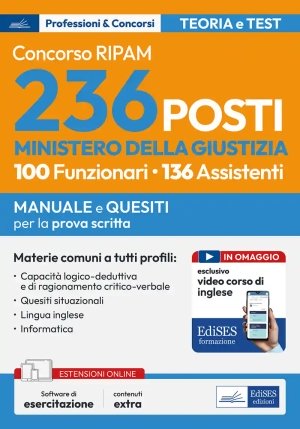 236 Funzionari - Ministero Giustizia - Manuale Di Preparazione fronte