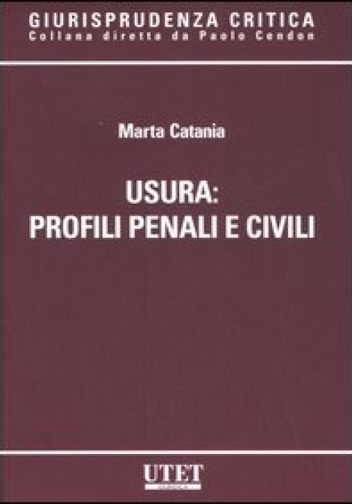 Immagine 0 di Usura - Profili Penali E Civil