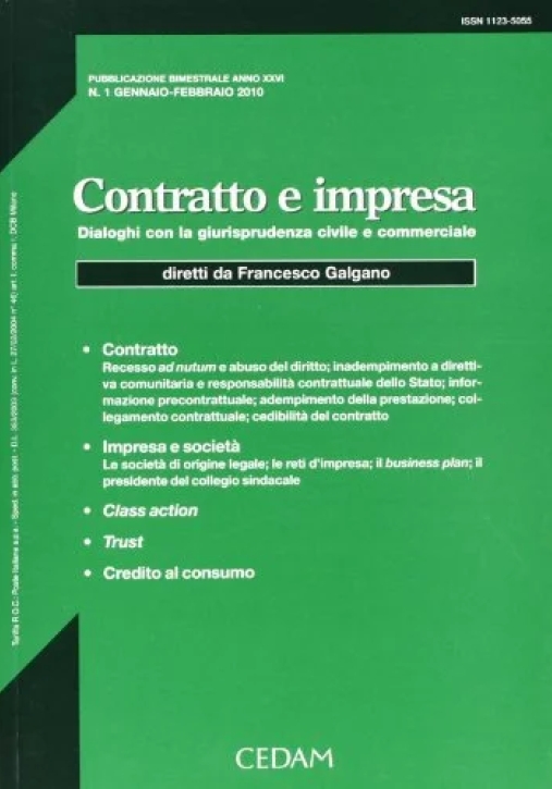 Immagine 0 di Contratto Impresa 1/2010 -3009