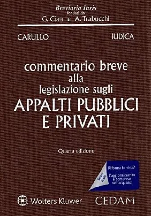 Immagine 0 di Commentario Breve Legisl.appalti Pubbl.