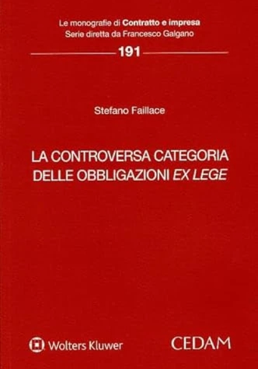 Immagine 0 di Controversa Categoria Obbligaz.ex Lege