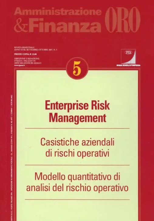 Immagine 0 di Enterprise Risk Management - A