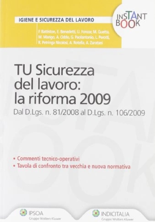 Immagine 0 di T.u. Sicurezza Del Lavoro: La