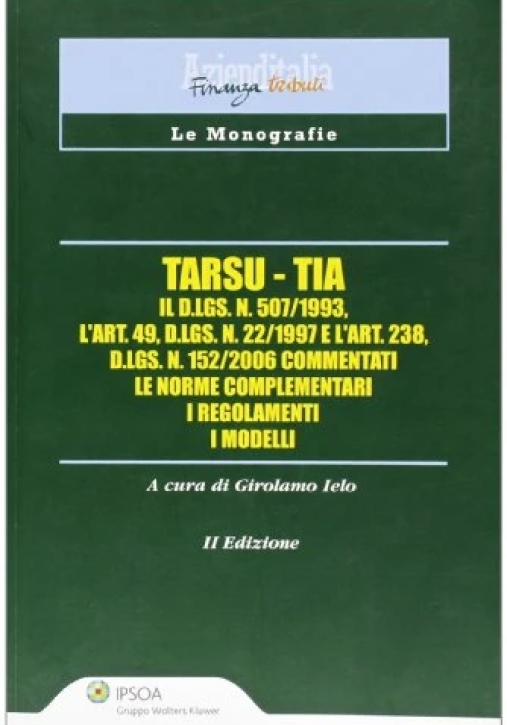 Immagine 0 di Tarsu - Tia - Ii Ed.