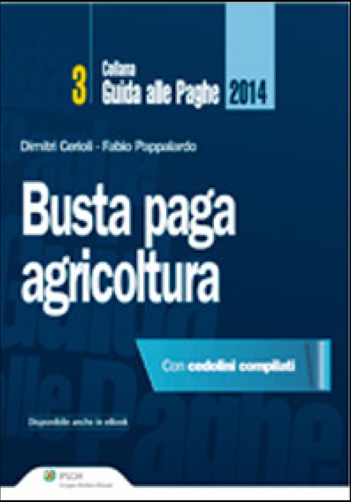 Immagine 0 di Busta Paga Agricoltura 2014 -