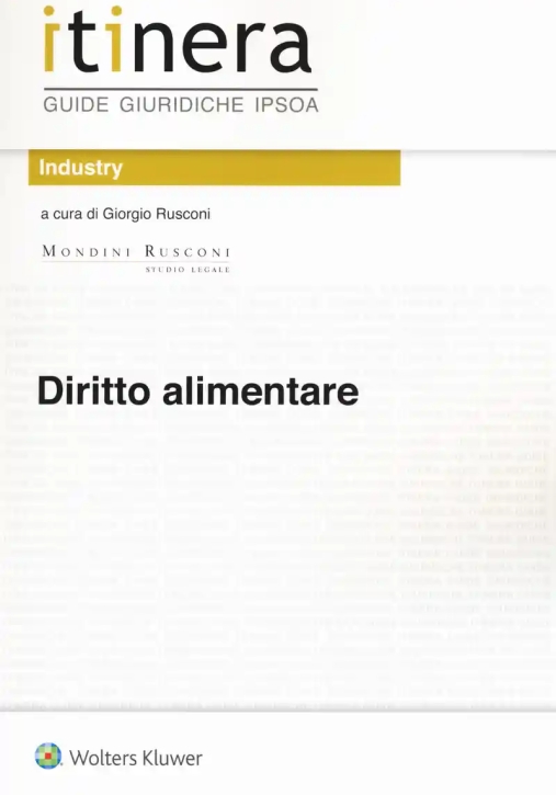 Immagine 0 di Diritto Alimentare