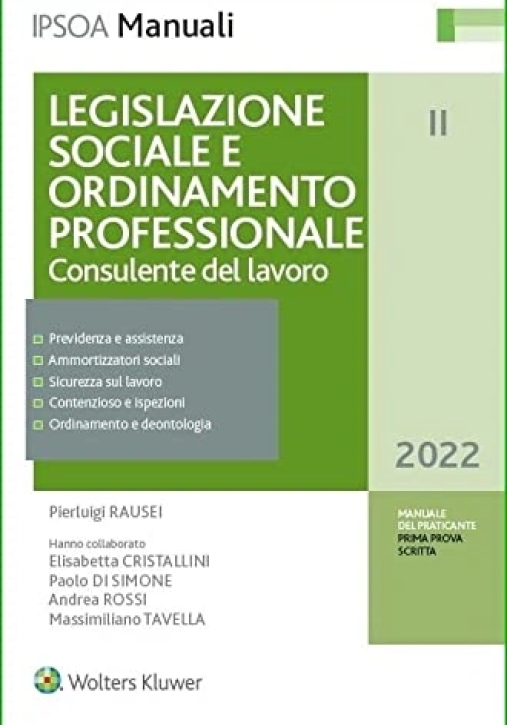 Immagine 0 di Legislazione Sociale Ord.professionale 2