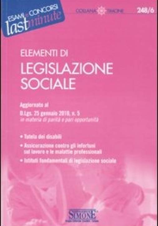 Immagine 0 di Elementi Di Legislazione Sociale