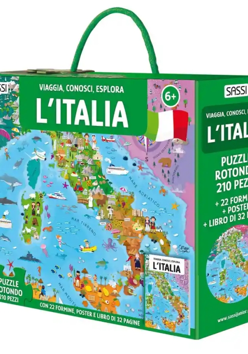 Immagine 0 di Italia. Viaggia, Conosci, Esplora. Ediz. A Colori. Con 22 Formine. Con Puzzle Rotondo. Con Poster (l