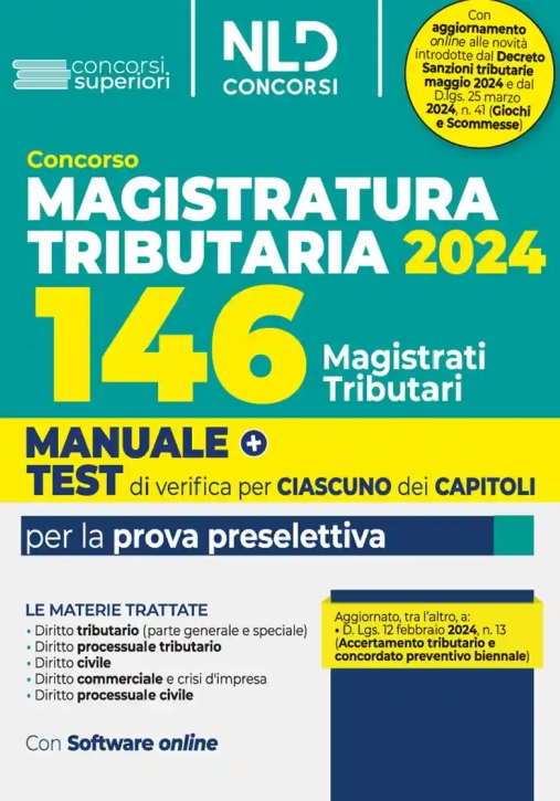 Immagine 0 di 146 Magistrati Tributari 2024 Manuale