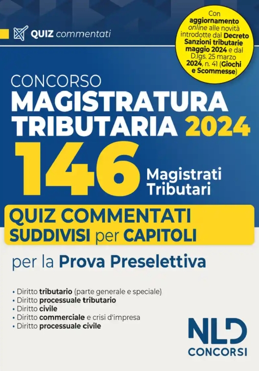 Immagine 0 di 146 Magistrati Tributari 2024 Quiz