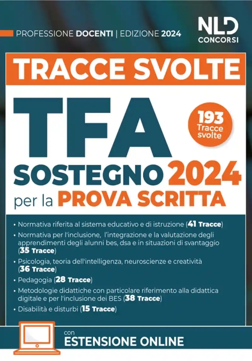 Immagine 0 di Tracce Svolte Tfa Sostegno 2024 P.scritt