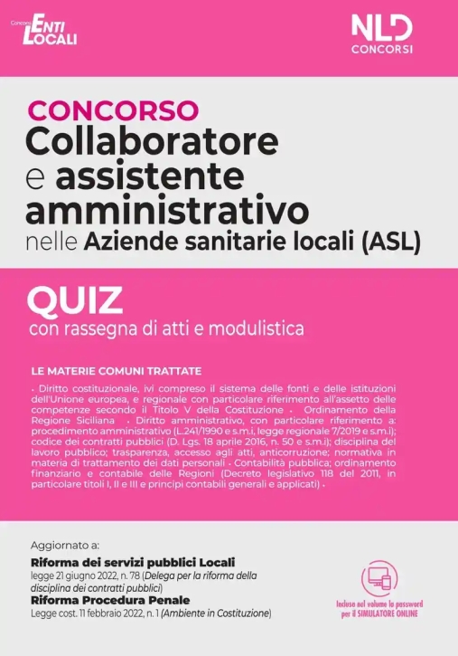 Immagine 0 di Asl Collaboratore Assist.amm.vo Quiz