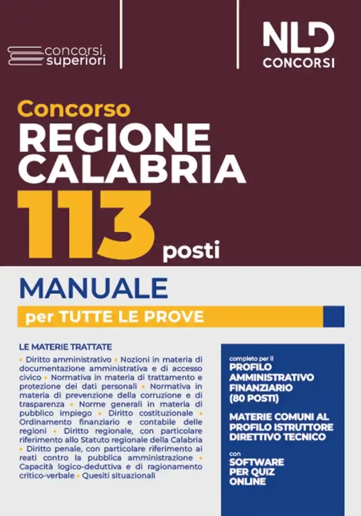 Immagine 0 di 113 Posti Regione Calabria Manuale