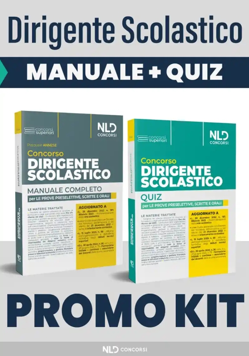 Immagine 0 di Kit 2v - Dirigente Scolastico - Manuale + Quiz