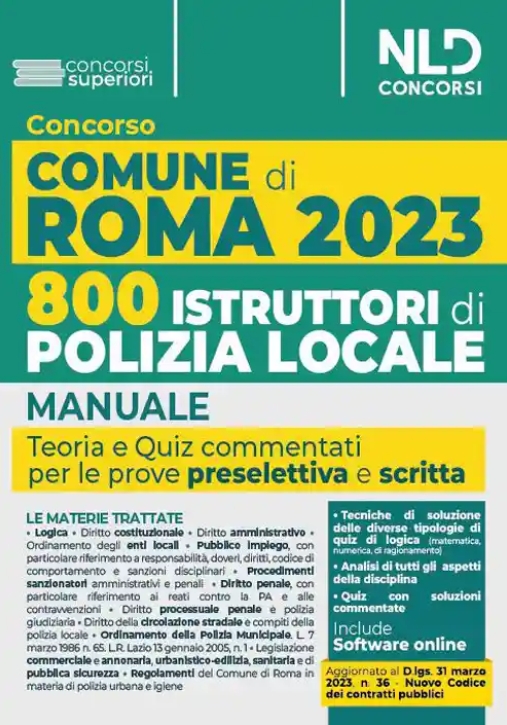 Immagine 0 di 800 Istrut. Polizia Locale Com.roma 2023