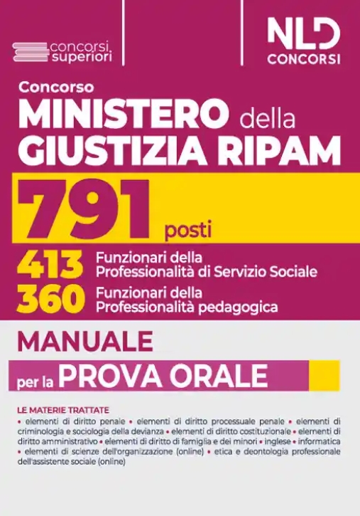 Immagine 0 di 791 Ripam Min.giustizia Man.prova Orale