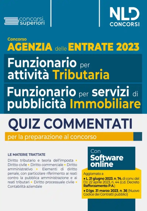 Immagine 0 di Agenzia Entrate 2023 Quiz Funz.pubbl.imm