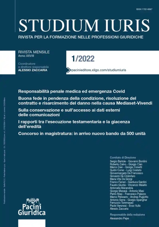 Immagine 0 di Studium Iuris 1/2022