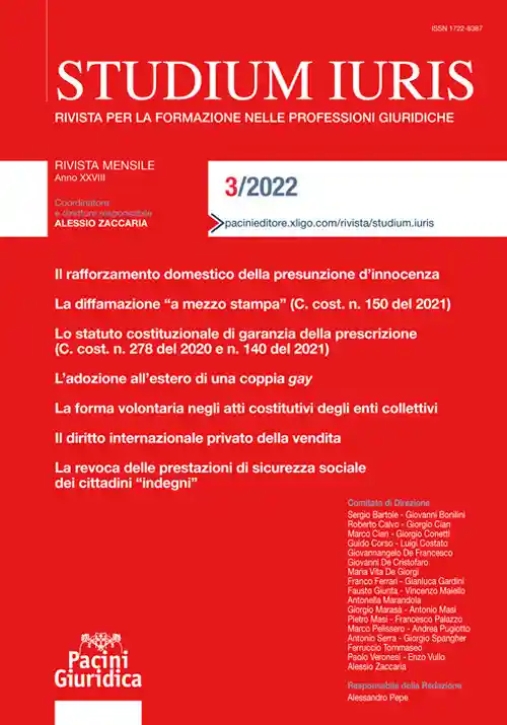 Immagine 0 di Studium Iuris 3/2022