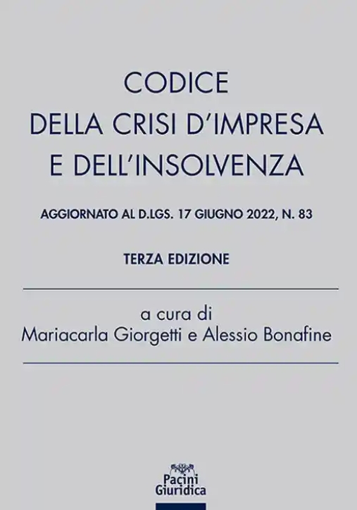 Immagine 0 di Codice Della Crisi D'impresa Insolvenza