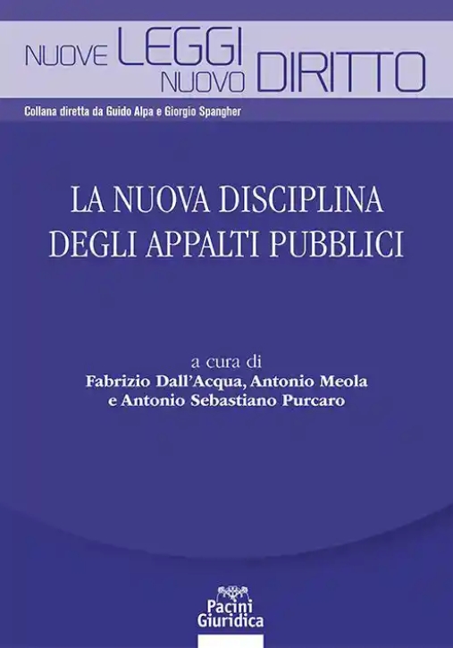 Immagine 0 di Nuova Disciplina Appalti Pubbl