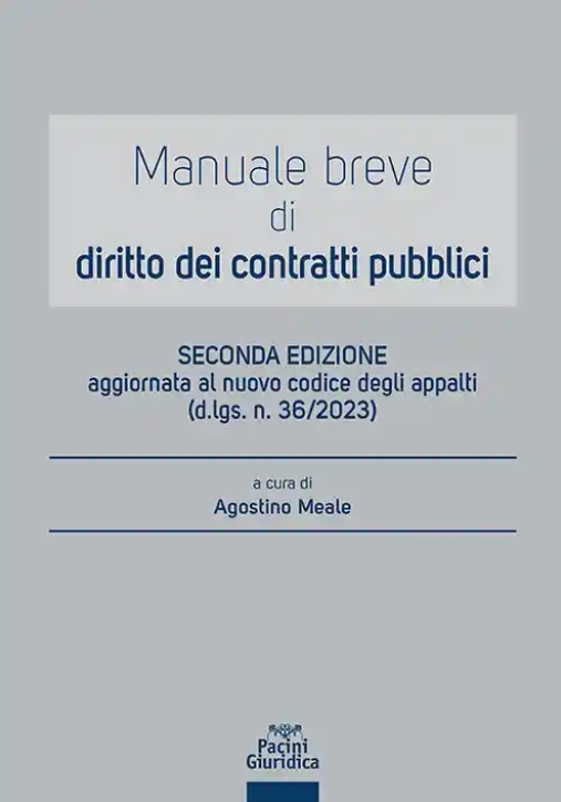 Immagine 0 di Manuale Breve Diritto Contratti Pubblici