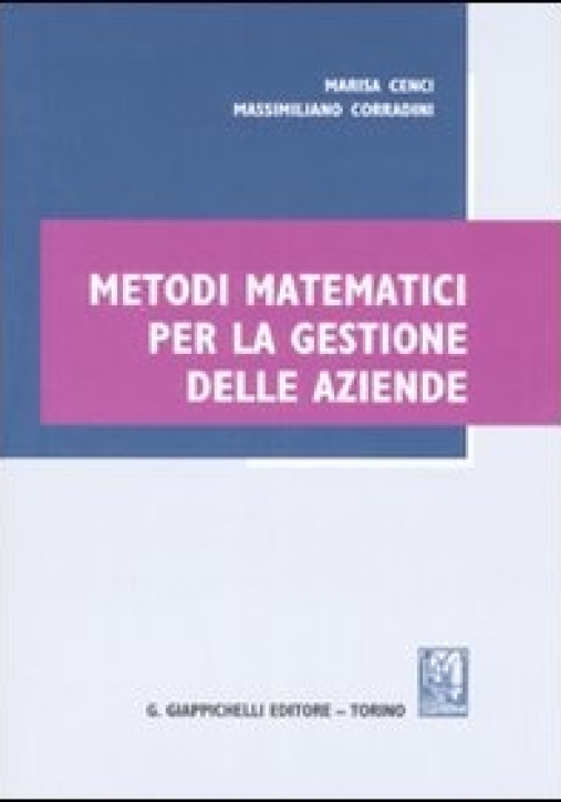 Immagine 0 di Metodi Matematici Gestione Aziende