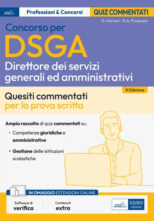 Immagine 0 di Dsga - Quesiti Commentati Per La Prova Scritta - 3ed