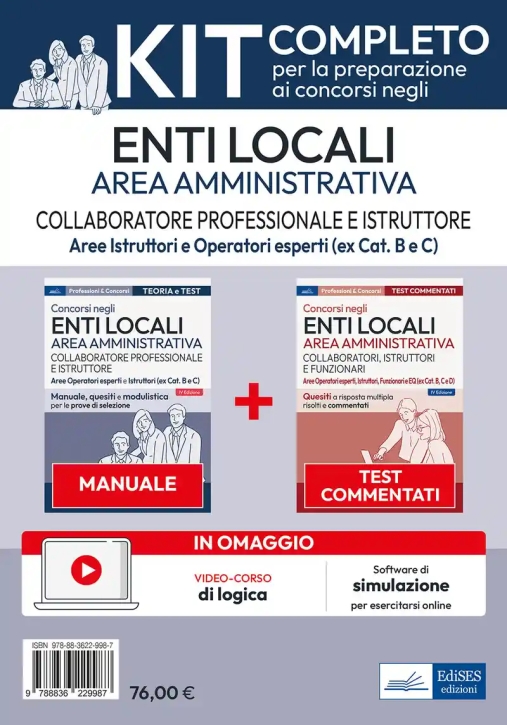 Immagine 0 di Kit 2v Collaboratore Professionale E Istruttore Negli Enti Locali - Manu