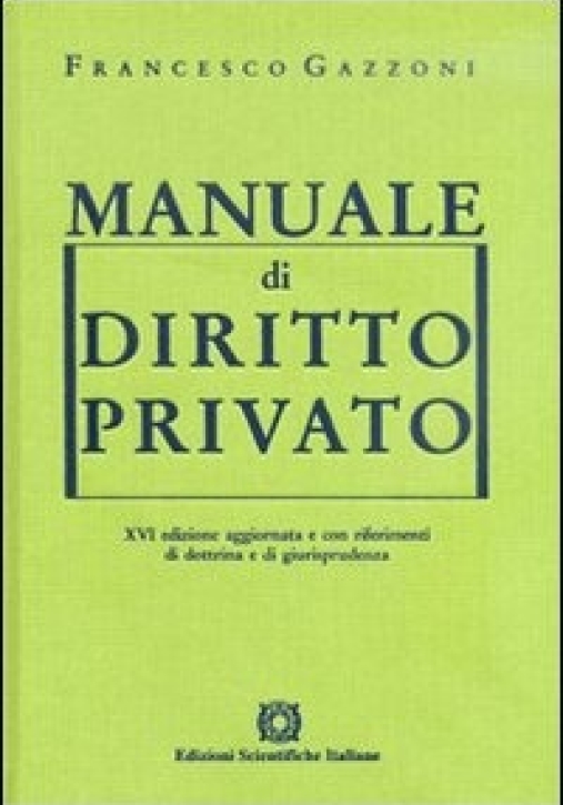 Immagine 0 di Manuale Di Diritto Privato 16