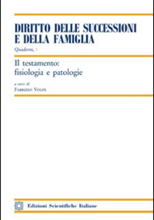 Immagine 0 di Testamento Fisiologia E Patolo