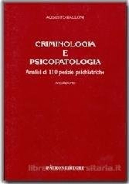 Immagine 0 di Criminologia E Psicopatologia