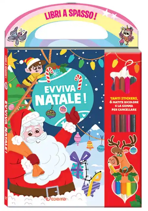 Immagine 0 di Evviva Il Natale! Libri A Spasso. Con Gomma Per Cancellare. Con 6 Matite Bicolore. Con Adesivi