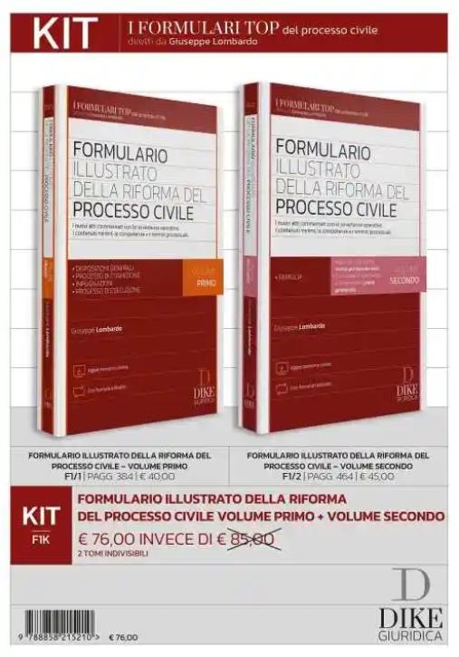 Immagine 0 di Kit Formulari Top Riforma Proc.civ.2tomi