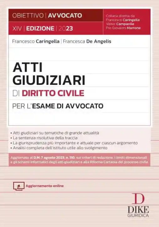 Immagine 0 di Atti Giudiziari Diritto Civile 2023 14ed