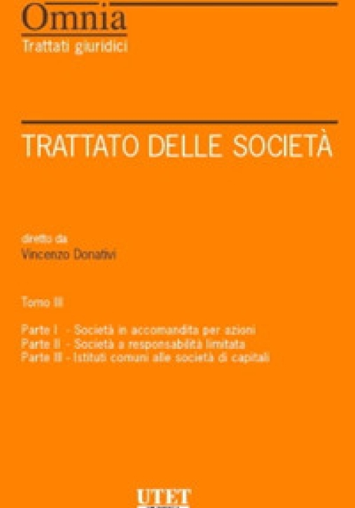 Immagine 0 di Trattato Delle Societa' Tomo 3