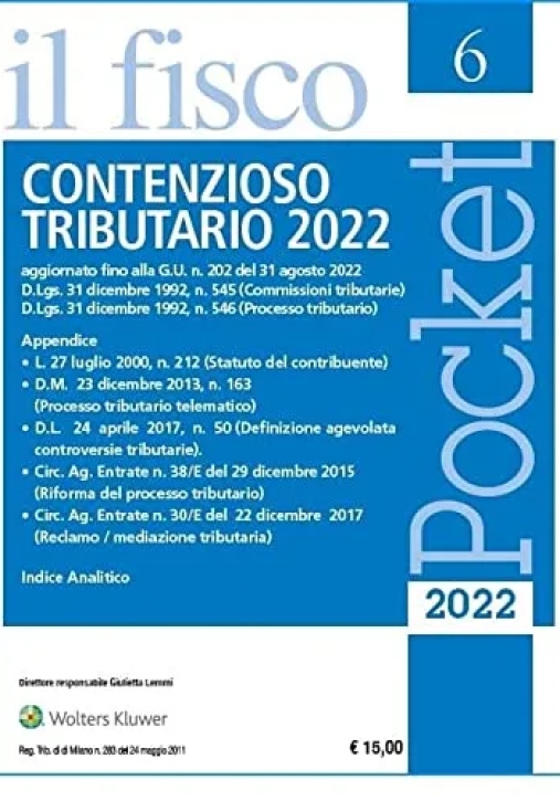 Immagine 0 di Riforma Giustizia Tributar.6-2022 Pocket