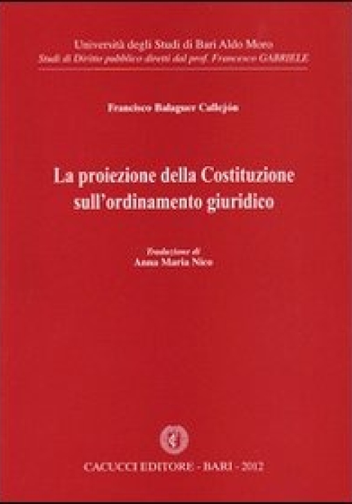 Immagine 0 di La Proiezione Della Costituzione Sull'ordinamento Giuridico